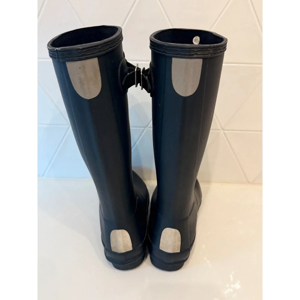 Hunter Kids Original Tall Rain Boots Matte Navy US Big Kids Size 1 Waterproof
